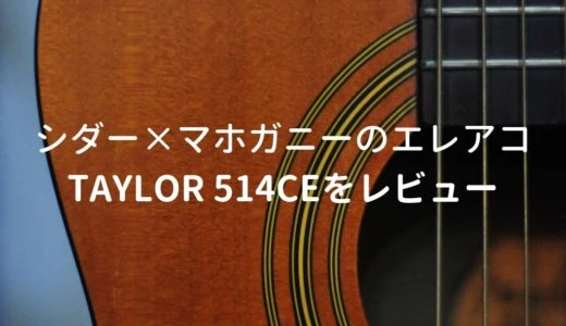 Taylor（テイラー）514ce V-Classをレビュー。シダー×マホガニーの珍しいエレアコ