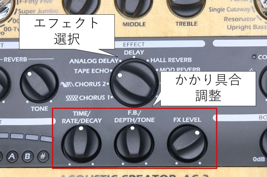 ZOOM AC-3の空間系エフェクト