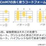 CmM7コードの良く使うフォーム3種類