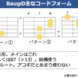 Baugのギターコードフォーム 3種類