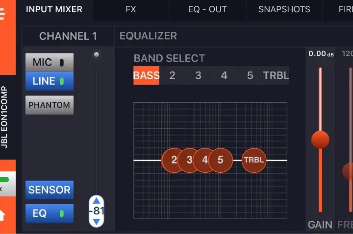 EON ONE Compactの6バンドEQ