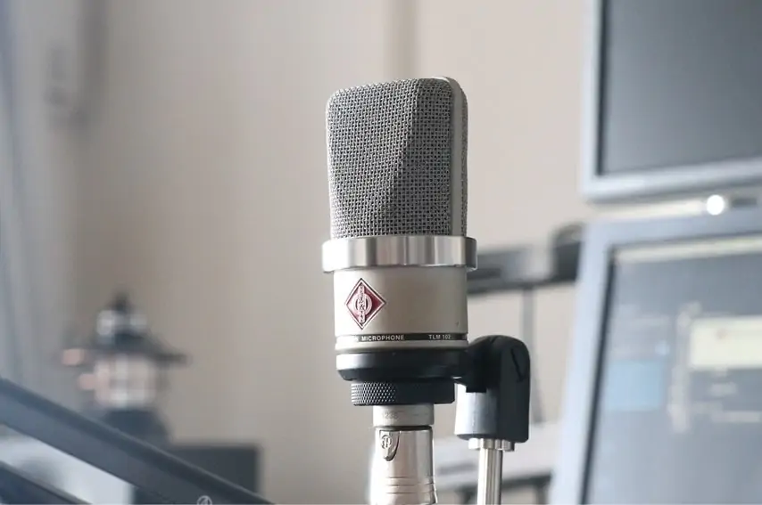 Neumann TLM102を横から撮った画像