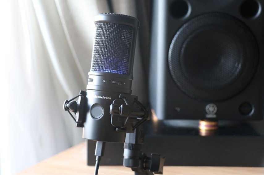 audio technica AT2020USB-XをAT8455で専用スタンドに取付