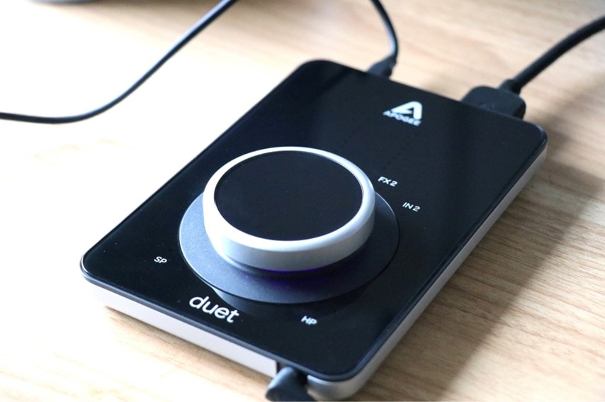 Apogee Duet 3を動作させているところ
