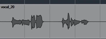 ボーカルレコーディング時の波形
