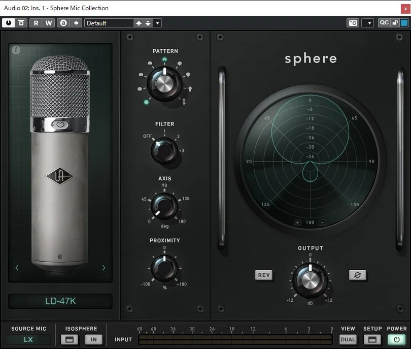 Universal Audio Sphere LX 専用プラグイン U87のモデリング