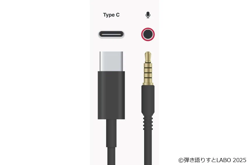 USB Type-Cとミニプラグ