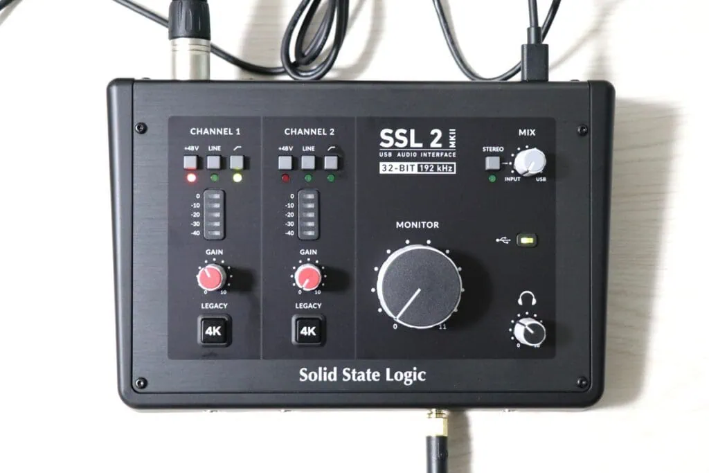 SSL2MKIIのコントロールパネル