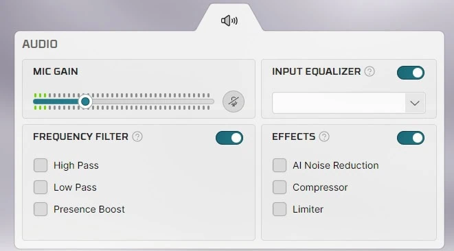 HyperX NGENUITYでSolocast 2のエフェクト画面